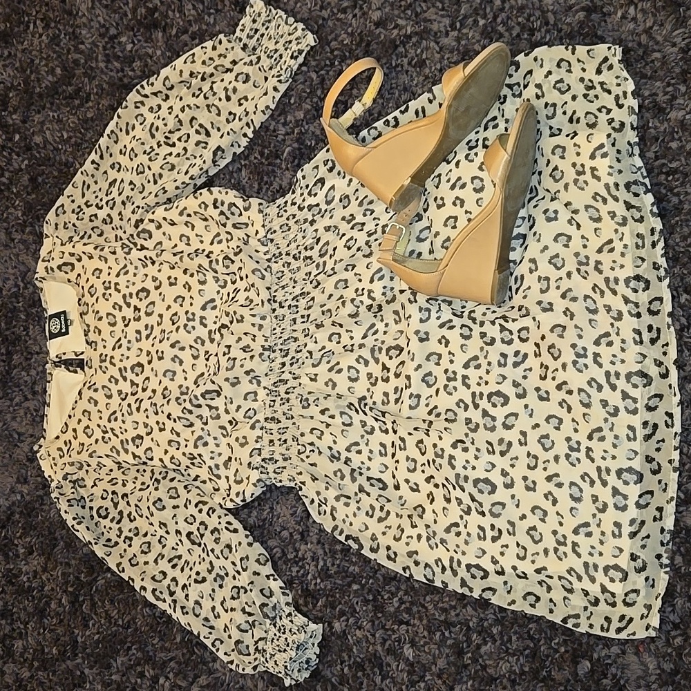 BOBEAU Animal Print Dress